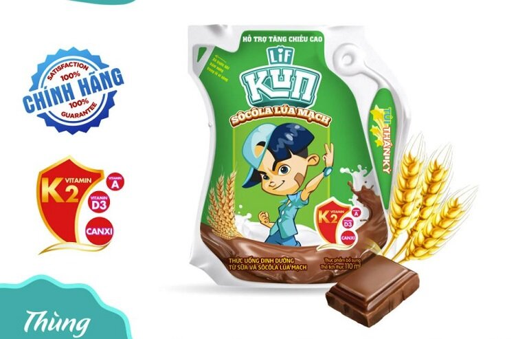 Sữa Kun socola lúa mạch đến từ công ty cổ phần sữa quốc tế IDP nổi tiếng