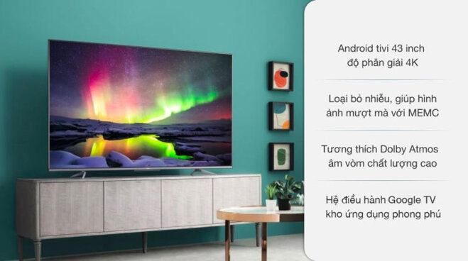 Smart Tivi TCL 4K 43 inch 43P725 sở hữu độ phân giải 4K tương đương với 4.096x2.160 pixel