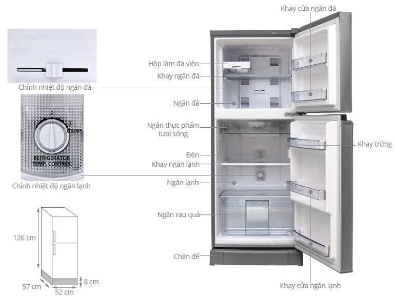 Tủ lạnh Inverter Panasonic NR-BA188PSV1 167 lít