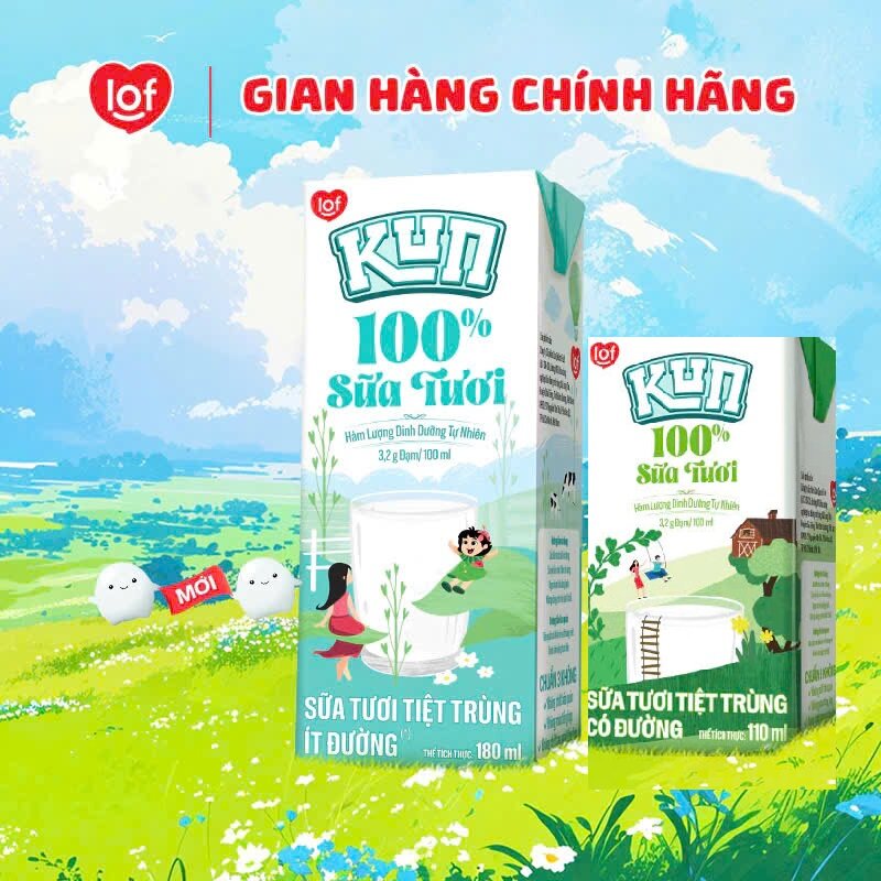 Review sữa tươi Kun 100% có tốt không, công dụng, giá bán