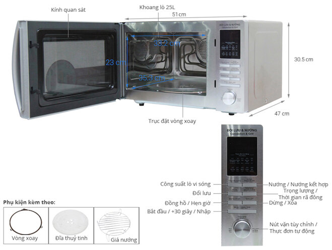 Lò vi sóng nướng Sharp R-C825VN