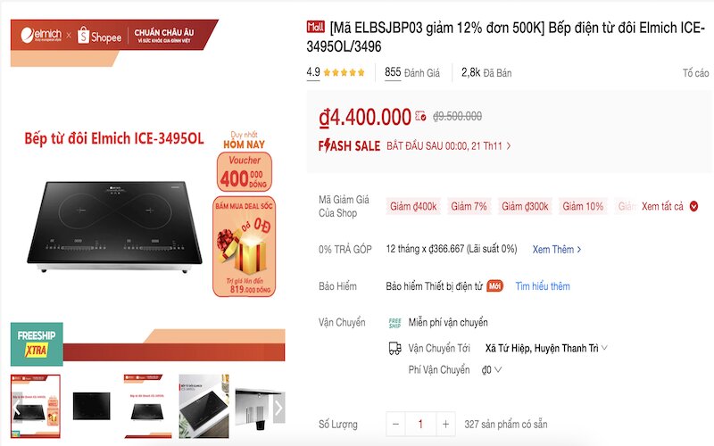 Ưu đãi sốc Black Friday 2024: Mua bếp giá hời tại Shopee, Lazada, Điện máy Xanh và Nguyễn Kim