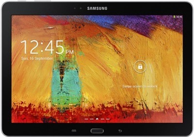 Front view of Samsung Galaxy Note 10.1