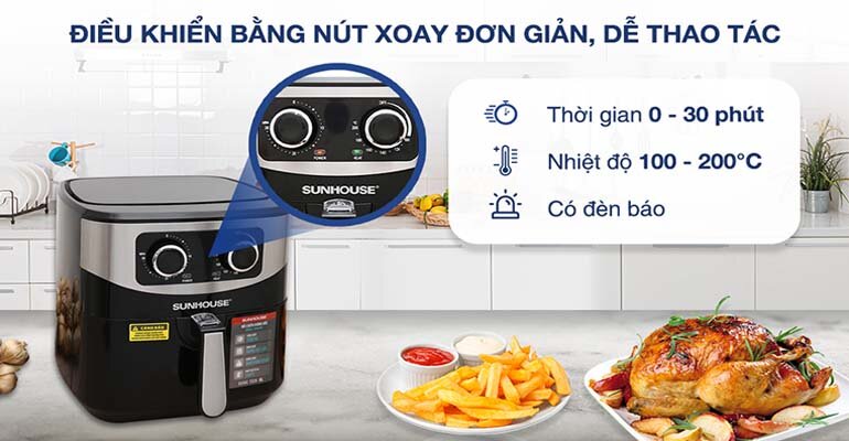 Giải đáp: Có nên mua nồi chiên Sunhouse SHD4062 hay không? Nồi chiên không dầu Sunhouse SHD4062