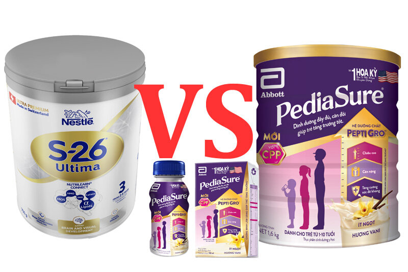 Tư Vấn Chọn Mua Sữa Pediasure Mỹ Hay S-26 Ultima Thụy Sĩ