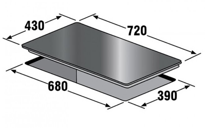 Bếp từ âm 2 vùng nấu Kaff KF-FL666II tính năng thông minh, thiết kế hiện đại