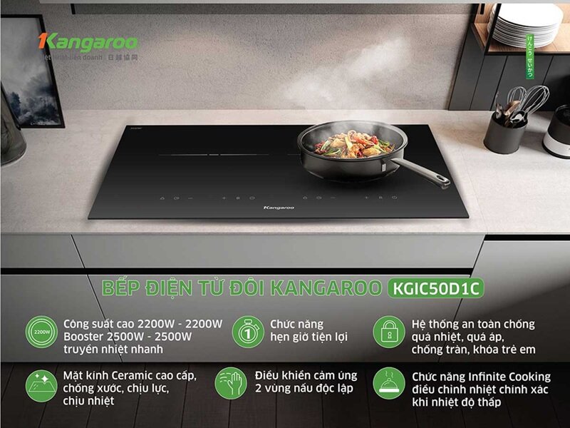 Loạt bếp từ đôi Kangaroo đang giảm giá 