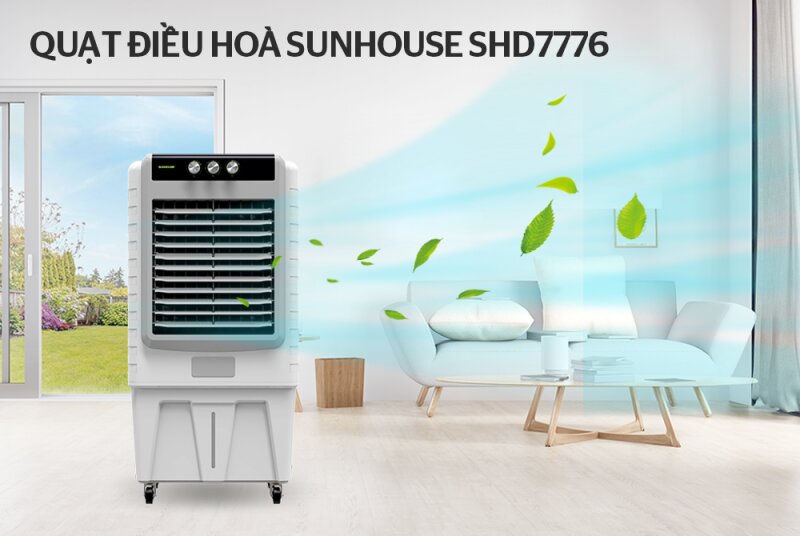 Quạt điều hòa Sunhouse SHD7776: Ngoại hình trang nhã, làm mát hiệu quả cho không gian lớn
