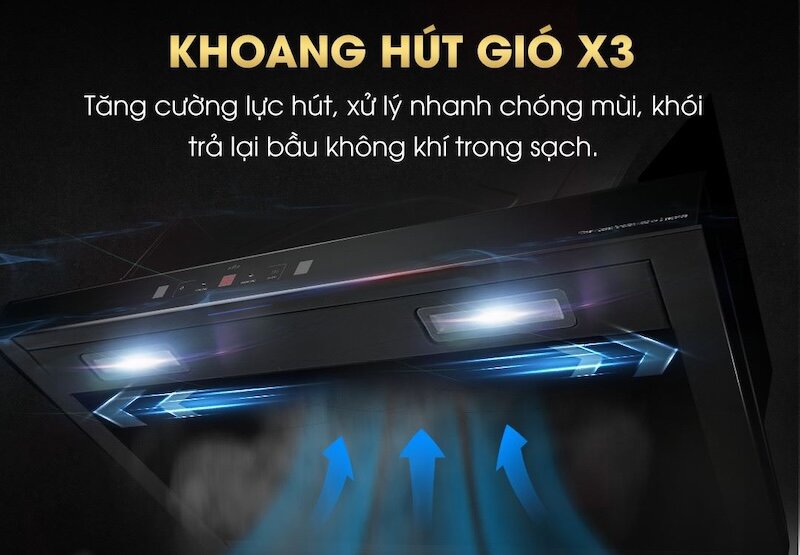 Máy hút mùi âm tủ Kocher Turbo X-350D giúp căn bếp sạch sẽ và an toàn