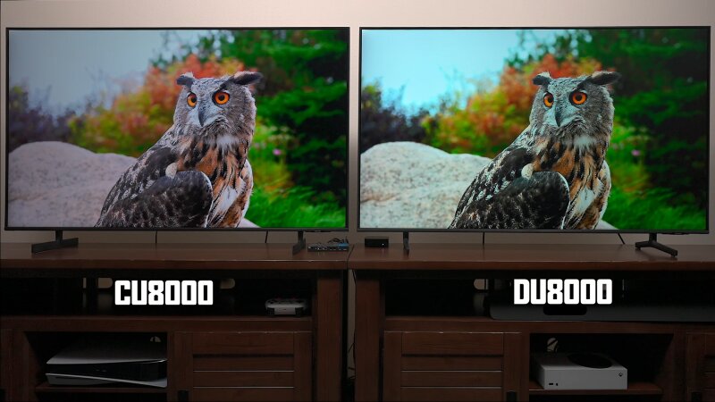 Compare Samsung DU8000 and CU8000 TVs: Generation 2024 has a few small advantages!