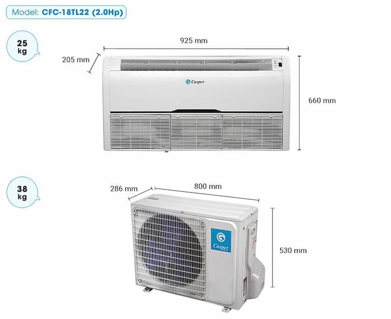 Nhược điểm điều hòa áp trần Casper CFC-18TL22