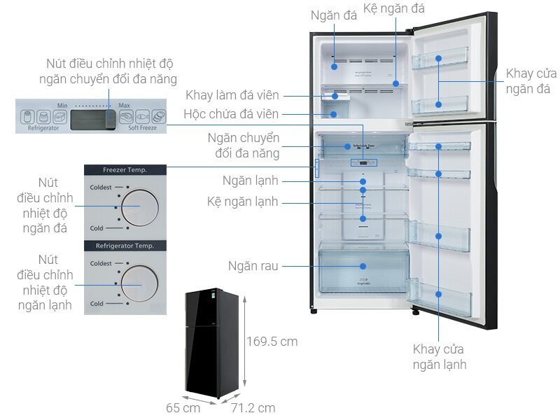 Tủ lạnh Hitachi 2 cánh R-FVX480PGV9 đời cũ vẫn hút khách nhờ loạt tính năng ấn tượng