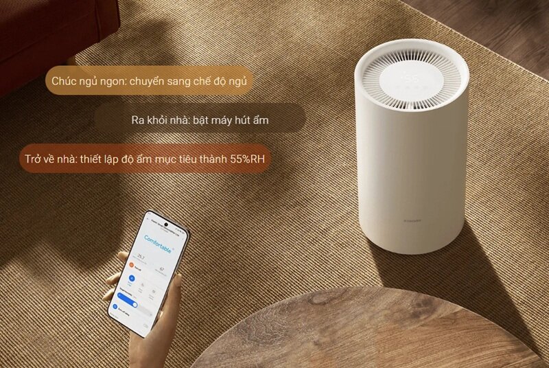 Máy hút ẩm 13l Xiaomi Smart Dehumidifier Lite siêu êm ái, nhiều tiện ích thông minh