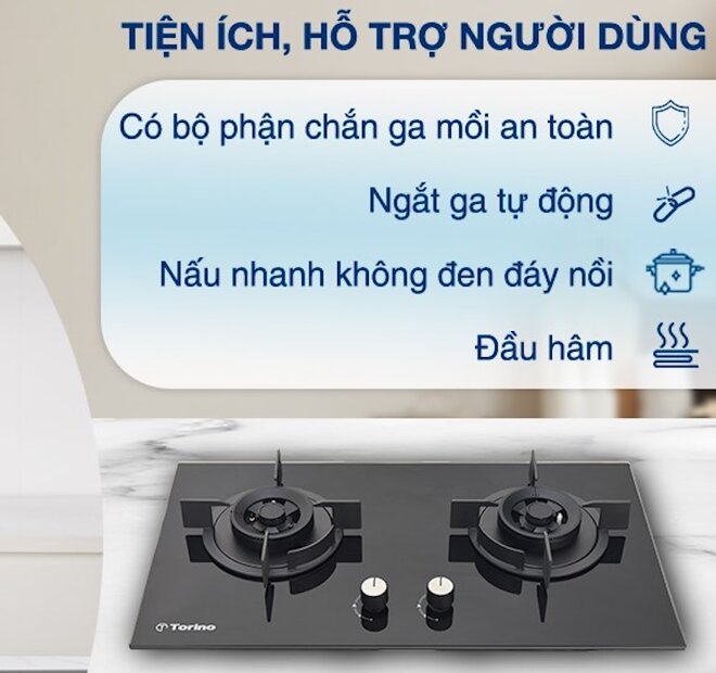 Đánh giá chi tiết bếp gas âm Torino MG-2021 về thiết kế và công nghệ