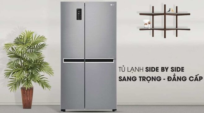 Tủ lạnh LG 4 cánh 626 lít GR-B247JDS là chiếc tủ lạnh side by side có thiết kế hiện đại