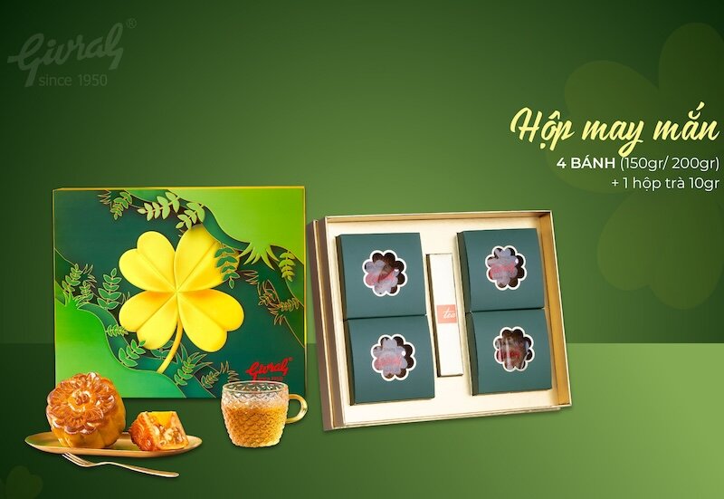 Bánh Trung thu Givral 2025: BST “Cỏ Bốn Lá” là lời chúc cho mùa Đoàn viên an lành