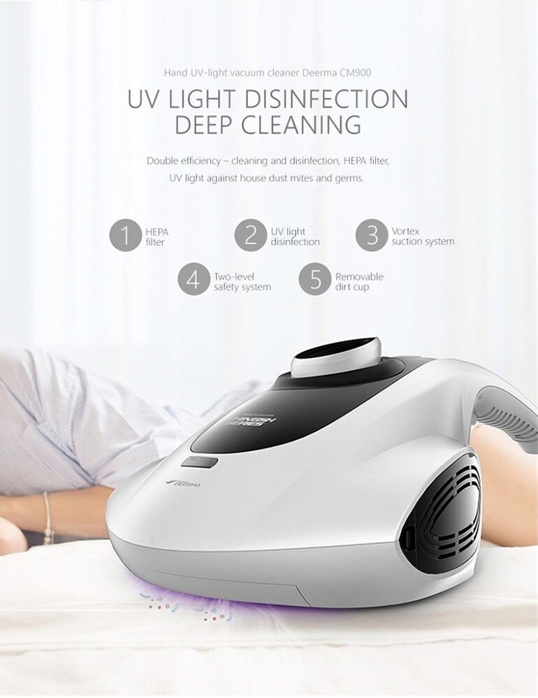 Máy hút bụi diệt khuẩn UV giường nệm Deerma CM900