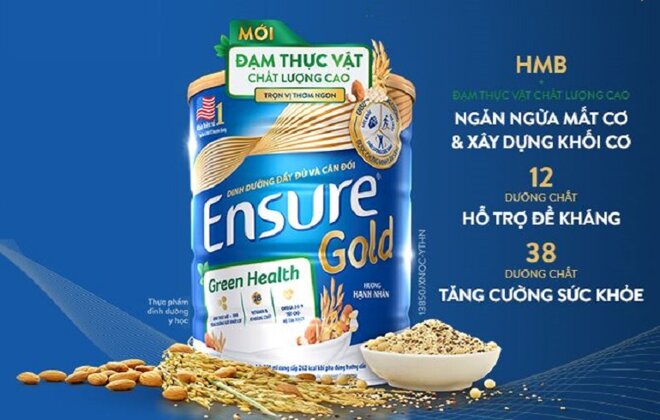 Sữa Ensure Gold Green Health mang đến một nguồn dinh dưỡng tuyệt vời