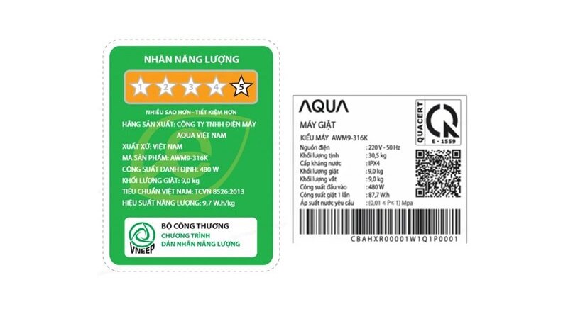 Lý do nên sử dụng máy giặt Aqua 9 kg AWM9-316K(B) trong năm 2025
