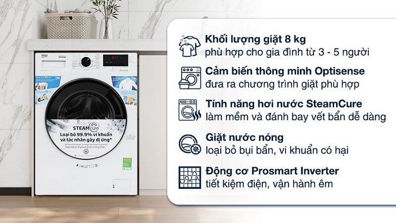 máy giặt Beko 8kg