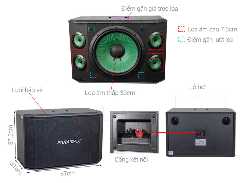  Loa karaoke Paramax P 2000 có thiết kế rất được yêu thích