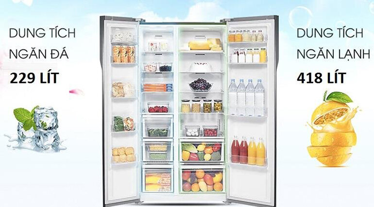 Tủ lạnh Samsung inverter 647 lít mở rộng không gian lưu trữ