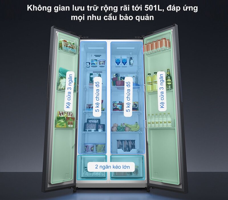 Đánh giá chi tiết tủ lạnh Xiaomi Mijia 501 lít, 2 cánh ra mắt năm 2024