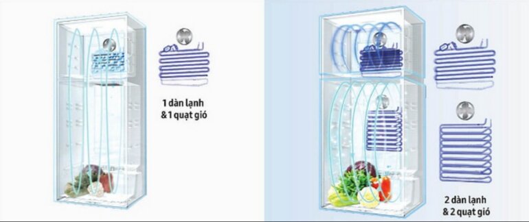 Tủ lạnh 2 dàn lạnh độc lập