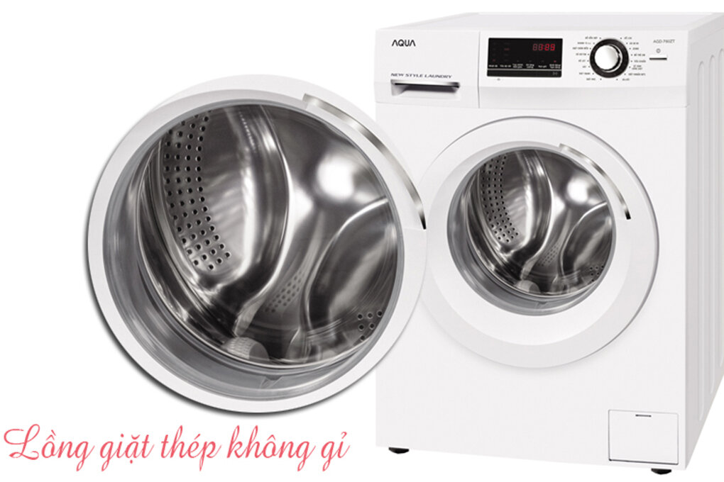 Máy giặt AQUA 7,8Kg 780ZT có lồng giặt bằng thép không gỉ giúp giặt sạch và kéo dài tuổi thọ sản phẩm