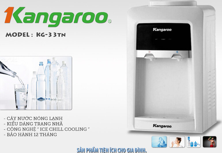 Cây nước nóng lạnh để bàn Kangaroo KG33TN