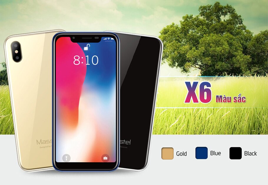 Masstel X6 sở hữu thiết kế bắt mắt, cuốn hút không hề thua kém các sản phẩm điện thoại phân khúc cao cấp hiện nay