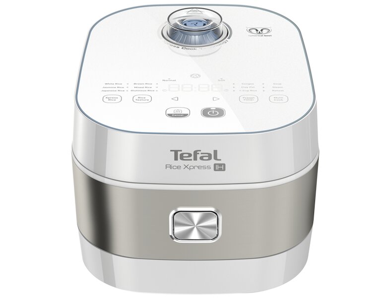 Nồi cơm điện tử Tefal RK762168 có thiết kế sang trọng thích hợp với không gian bếp hiện đại.