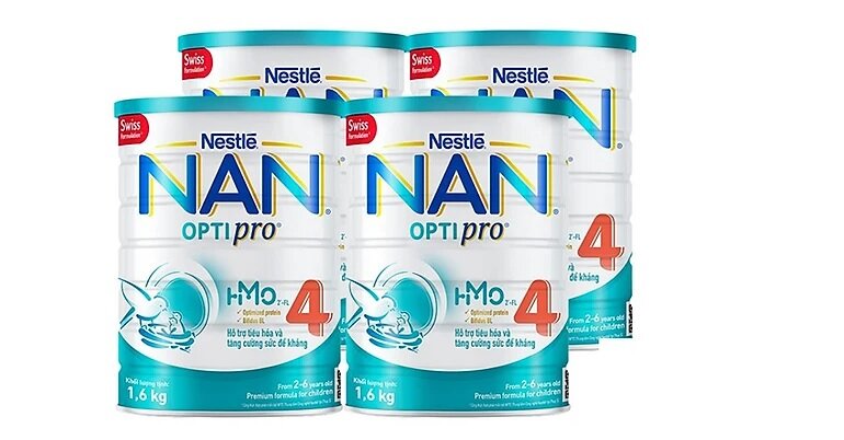 Combo 4 Lon Sữa Bột Nestlé NAN OPTIPRO HM-O 4 1.6kg