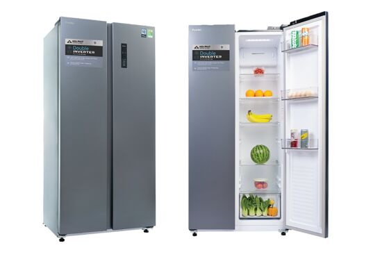 Funiki HR SS8430SDG dung tích 430 lít, tủ lạnh Side by Side giá mềm cho gia đình Việt
