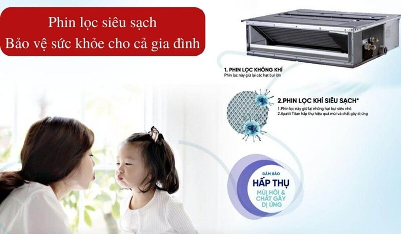 Dàn lạnh giấu trần Daikin 2 chiều 9000 BTU CDXP25RVMV chỉ từ 7 triệu: tiết kiệm điện, lọc không khí cực tốt!