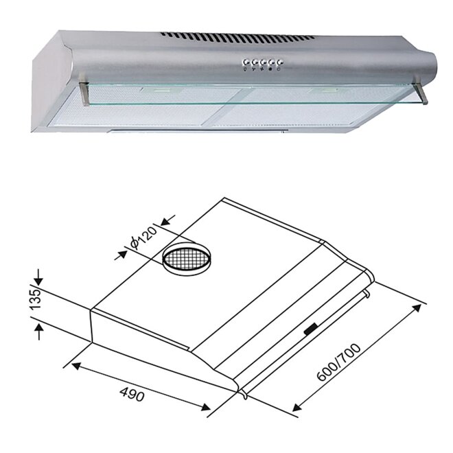 Máy hút mùi cổ điển Canzy 2070I