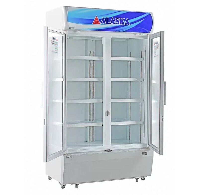 Tủ mát Alaska 2 cánh 700 lít SL-7C phù hợp cửa hàng tiện lợi, siêu thị, quán giải khát
