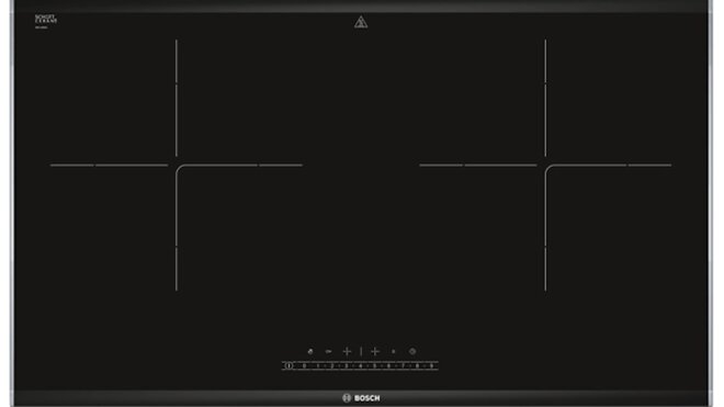 Bosch ppi82560ms sở hữu kiểu dáng nhỏ gọn cùng 2 vùng nấu có khoảng cách thoáng rộng, thuận tiện cho việc đặt nồi.