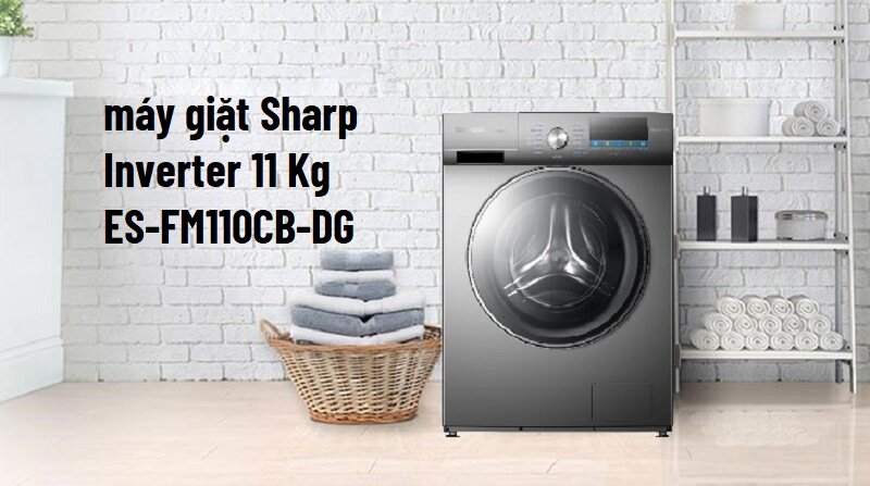 So sánh máy giặt Sharp Inverter 11 Kg ES-FM110CB-DG và ES-FM110CB-SB