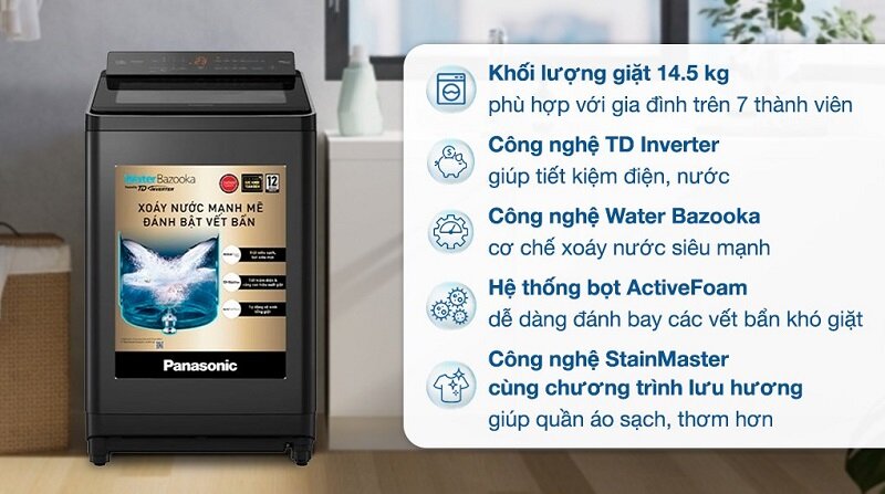 Tổng hợp các mẫu máy giặt Panasonic Inverter 14.5 Kg tốt nhất hiện nay