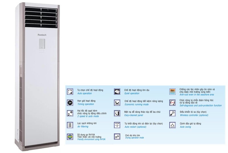 Điều hòa tủ đứng Reetech RF24/RC24 giá siêu rẻ, hiệu quả làm mát tốt