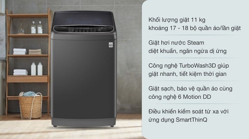 Đánh giá chi tiết máy giặt LG Inverter 11 kg TH2111SSAB: Có thực sự đáng mua năm 2025?