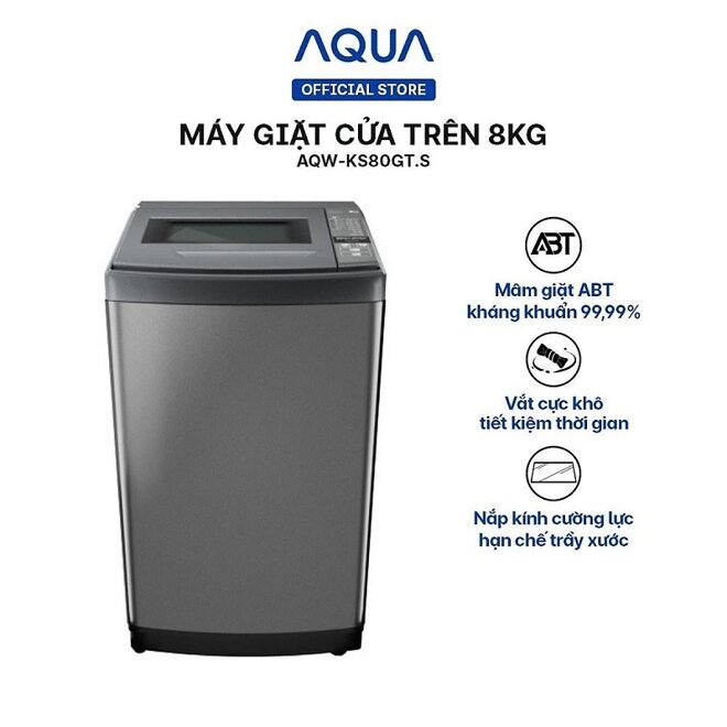 Loạt lựa chọn máy giặt Aqua 8 kg đời mới giá chỉ từ 2,4 triệu đồng cho sinh viên, người độc thân