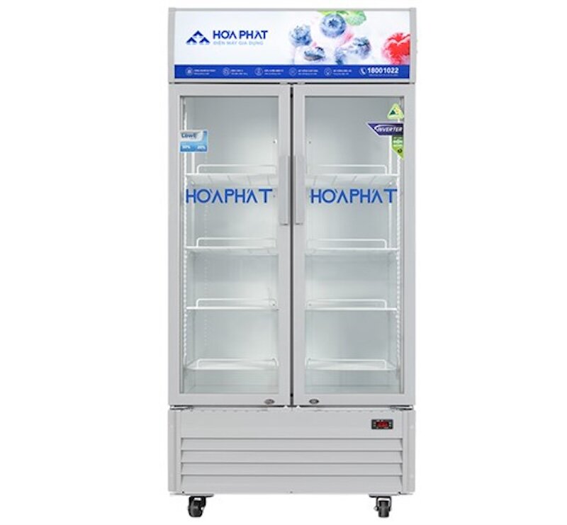 Đánh giá hiệu suất và độ bền của tủ mát Hòa Phát Inverter 2 cánh 526 Lít HSR D8526