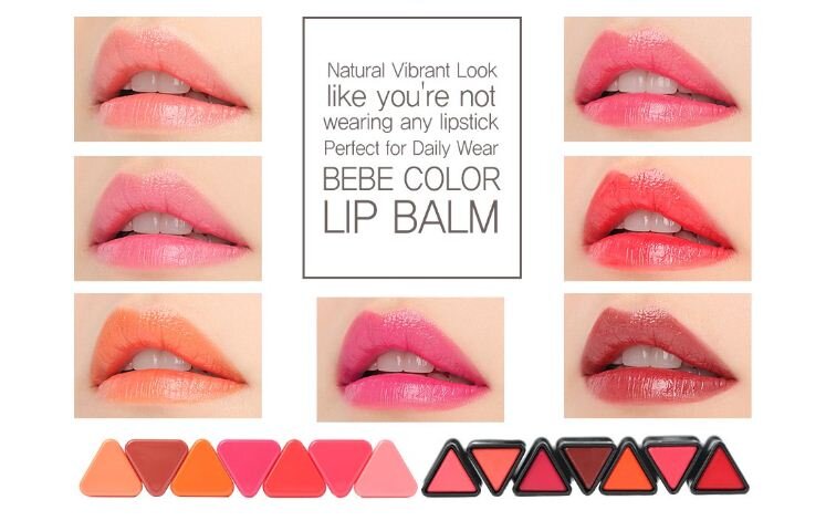 Son dưỡng 3CE Bebe Color Lip Balm đa dạng về màu sắc từ tone nhạt đến tone đậm