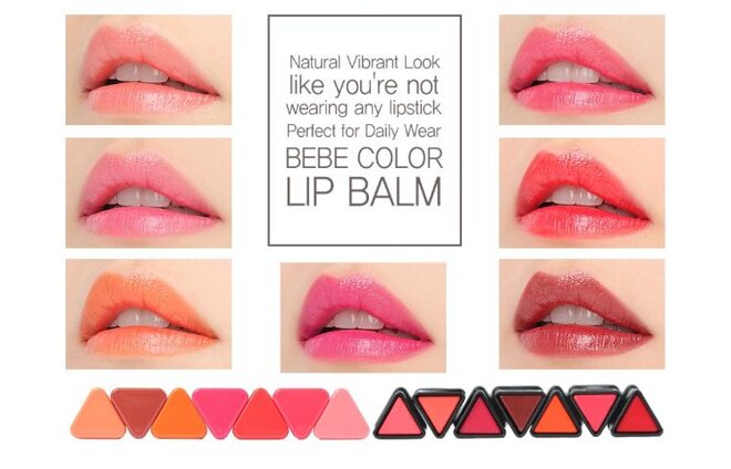 Son dưỡng 3CE Bebe Color Lip Balm đa dạng về màu sắc từ tone nhạt đến tone đậm