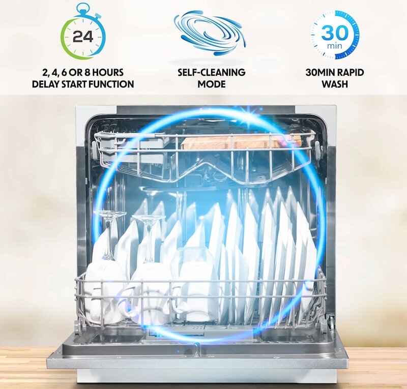 Máy rửa bát Kaff KF-SW800 giải pháp gọn gàng cho gian bếp hiện đại