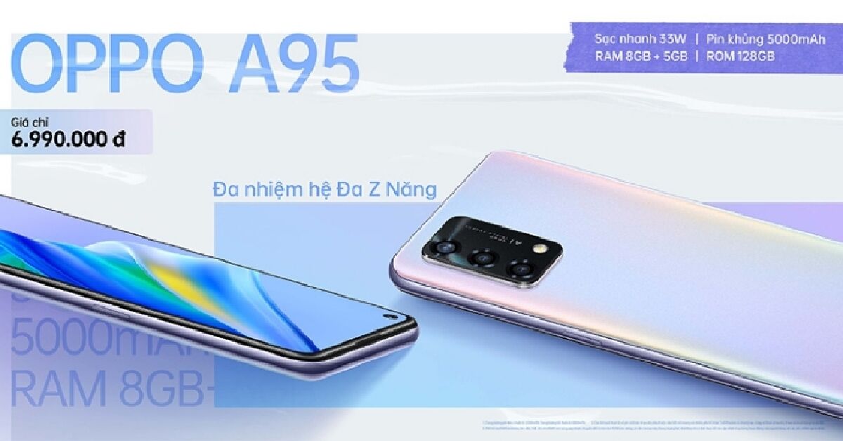 Giá điện thoại OPPO A95 bao nhiêu tiền? Có mấy lựa chọn màu sắc?