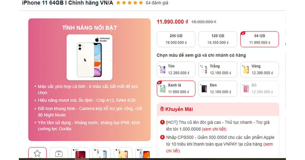 Giá iPhone 11 "giảm sốc" chỉ còn 11,5 triệu đồng: Có đáng mua thời điểm này?