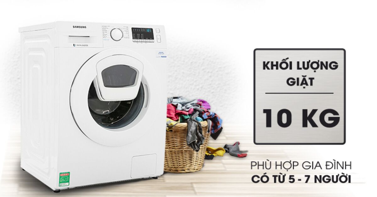 Giá máy giặt Samsung 10kg là bao nhiêu? Gợi ý 5 máy giặt Samsung 10kg